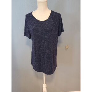 Avia heathered blue high-low hem scoopneck flowy relaxed fit top